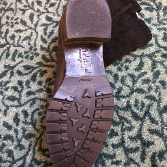 Ralph Lauren Freja Black Leather Winter Boots Sz 4.5 - Picture 9 of 12